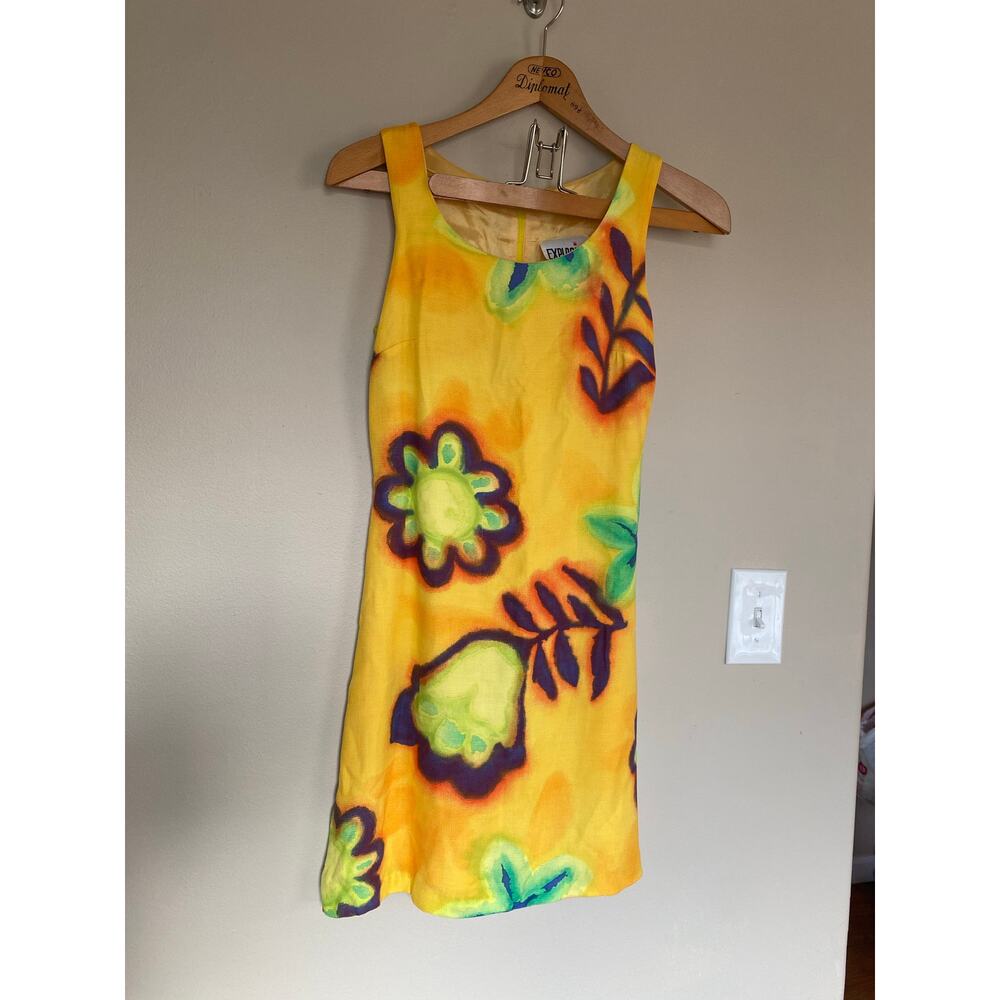 90s vintage Y2K Explosion mini dress size XS colorful psychadelic